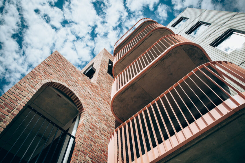 The architects describe the building as an 'elegant response to Ballarat's late 1800s boom-era architecture and the rhythm of its more austere brick neighbours.'