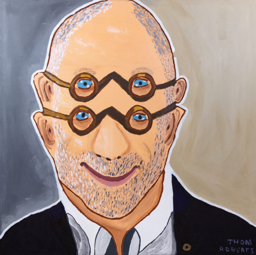 A Portrait of Adam (Shane Simpson AM)
1015x1015mm
acrylic on canvas
courtesy the artist and Studio A