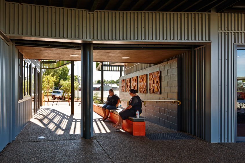 Designed by CODA and Mark Phillips Architect in 2013 to serve two Indigenous organisations in the wide Kimberley region.

Image: Peter Bennetts