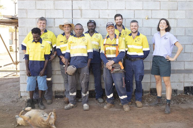The housing project work crew is as local as possible. 

Image: Bo Wong