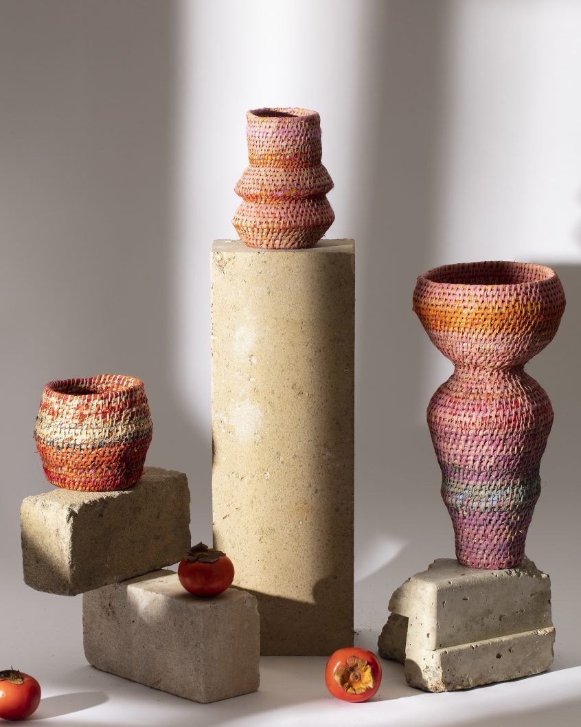 Sian Boucherd, 2018
Shale
(170 x 150 x 150mm)
raw hemp, wool, sisal, hand-dyed raffia
Sian Boucherd, 2018
Quartz
(250 x 150 x 150mm)
raw hemp, wool, sisal, hand-dyed raffia
Sian Boucherd, 2018
Clayrock
(450 x 180 x 180mm)
raw hemp, wool, sisal, hand-dyed raffia